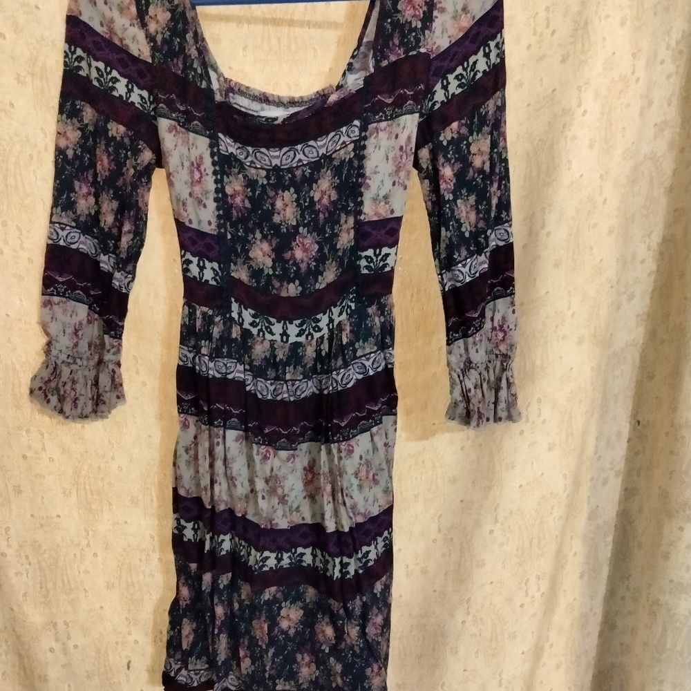 🌈 Band of Gypsies mini dress 100% Rayon Juniors Med